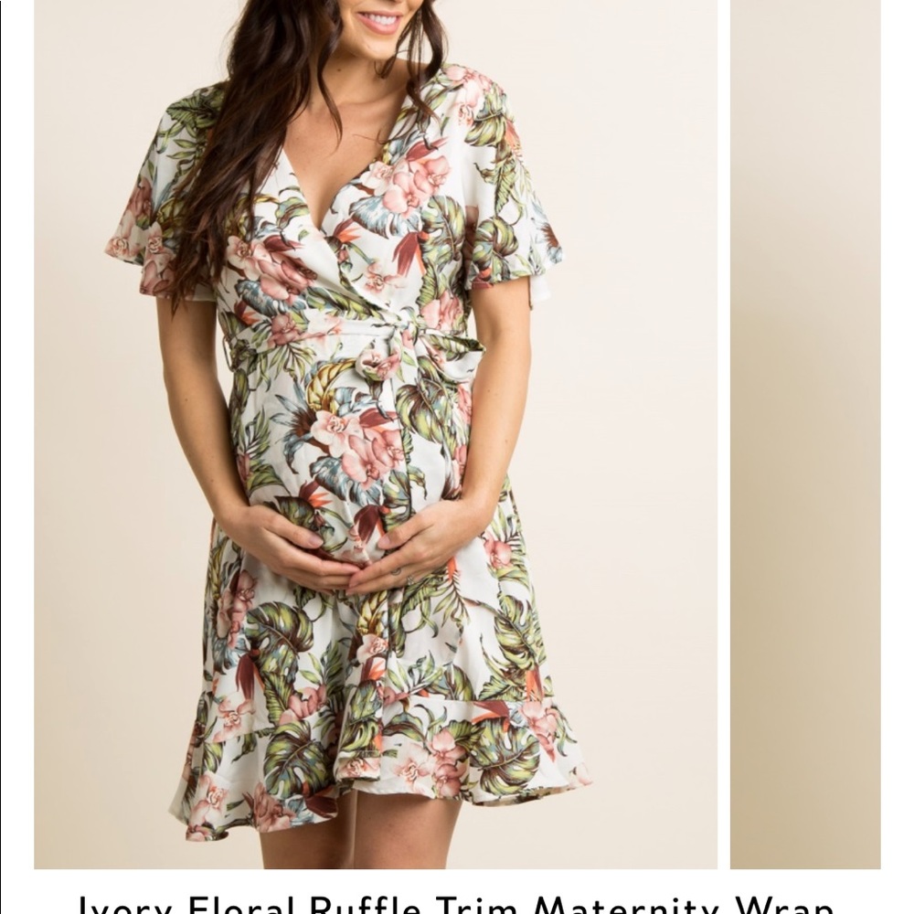 Pinkblush floral maternity dress